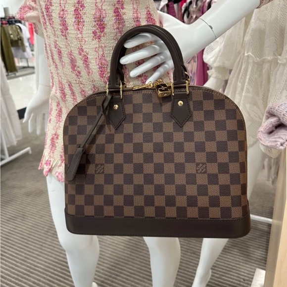 Louis Vuitton Alma Top Handle  Bag Brown Canvas - Picture 13 of 16